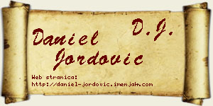 Daniel Jordović vizit kartica